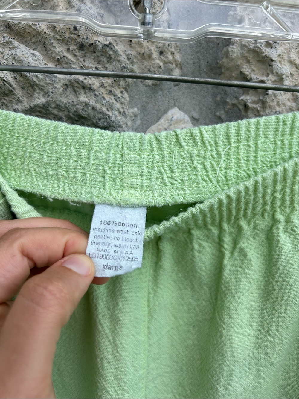 Vintage Beachy Resort Wear Outfit Size XL Green Tropical Lagenlook Oversized Fun - Picture 4 of 7
